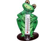 Songbird Essentials Frog on a Lily Pad Small Window Thermometer