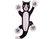 Songbird Essentials Climbing Black White Cat Large Window Thermometer