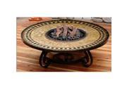 Sundance Southwest TFP1945MFBBPB N Traditional Style Chat Fire Pit 19 in. Tall x 45 in. Diameter Morocco Fire Design Blues and Blacks granite colors Poly Bla