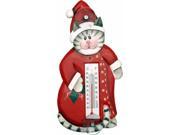 Songbird Essentials Holiday Cat in Pajamas Small Window Thermometer