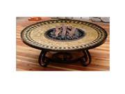 Sundance Southwest TFP1945MGBZ N Traditional Style Chat Fire Pit 19 in. Tall x 45 in. Diameter Morocco Design Greens granite colors Bronze Powder Coat Natura