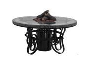 Sundance Southwest TFT2948MBBPB Traditional Style Fire Table 29 in. Tall x 48 in. Diameter Morocco Design Blues and Blacks Granite Colors Poly Black Powder C
