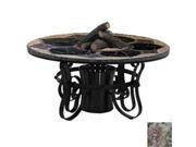 Sundance Southwest TFT2948MGETBZ Traditional Style Fire Table 29 in. Tall x 48 in. Diameter Magnolia Design Earth Tone Granite Colors Bronze Powder Coat