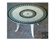 Sundance Southwest UFT3660MBBPB Universal Style Fire Table 36 in. Tall x 60 in. Diameter Morocco Design Blues and Blacks Granite Colors Poly Black Powder Coa