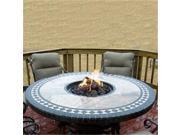 Sundance Southwest TFT3660MGBZ Traditional Style Fire Table 36 in. Tall x 60 in. Diameter Morocco Design Greens Granite Colors Bronze Powder Coat