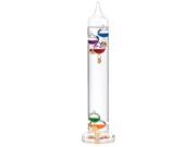 River City Cuckoo L3839G 13 Inch Liquid Galileo Thermometer with Five Multi Color Floats and Gold Tags