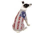 Zack Zoey UM5603 12 11 Americas Pup Flag Print Tee Sm Gray
