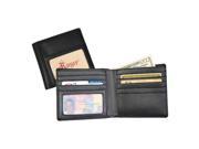 Royce Leather 119 BLACK 6 Double ID Hipster Wallet Black