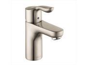 Hansgrohe 4167820 Solaris E 4 in. Single Hole Mid Arc Bathroom Faucet in Brushed Nickel