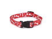 Casual Canine ZA1547 14 21 Pooch Patterns Collar 14 20 In Red Bone