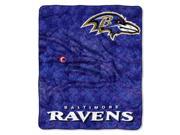 Northwest 1NFL 06501 0077 RET Strobe Ravens NFL Sherpa Throw 50x60