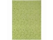 Garland Rug CL 16 RA 0057 19 Flowers Lime 5 Ft. x 7 Ft. Area Rug