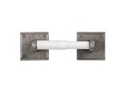 The Copper Factory Solid Copper Toilet Tissue Holder with a Square Backplates in Satin Nickel Finish CF136SN