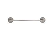 The Copper Factory Solid Copper 18in. Towel Bar with Round Backplates in Satin Nickel Finish CF172SN