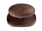The Copper Factory Solid Cast Copper Large Oval Backplate in Antique Finish CF107AN