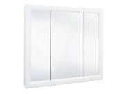 Design House 531459 Concord White Gloss Tri View Medicine Cabinet Mirror with 3 Doors and 2 Shelves 48 x 5.25 x 30 in.