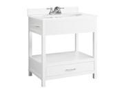 Design House 541532 Concord White Gloss Console Vanity 30 x 21 in.