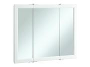 Design House 545103 Wyndham White Semi Gloss Tri View Medicine Cabinet Mirror with 3 Doors 36 x 4.75 x 30 in.
