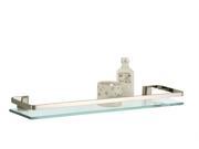 Organize It All 16911 Glass Shelf with Nickel finish and Rail