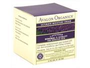 Avalon Organics Ultimate Moisture Cream Lavender Renewal Vitality For Sensitive Skin 2 Oz