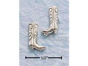 Sterling Silver Mini Cowboy Boot Earrings On Posts