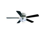 Design House 156018 Millbridge 52 in. 3 Light 5 Blade Hugger Mount Ceiling Fan Black Blades Satin Nickel Finish