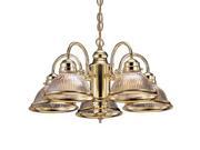 Design House 500546 Millbridge 5 Light Chandelier Polished Brass Finish 500546