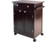 Winsome Trading 92626 Savannah Kitchen Cart Espresso