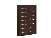 Salsbury 19075 24ZSK Cell Phone Storage Locker 7 Door High Unit 5 Inch Deep Compartments 20 A Doors And 4 B Doors Bronze Surface Mounted Master Keyed