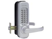 Lockey 1150 SC DC Right Mechanical Keyless Heavy Duty Lever Lock With Passage Function And Double Sided Combination Satin Chrome