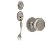 Design House 753533 Coventry 2 Way Latch Entry Door Handle Set with Knob Handle and Keyway Adjustable Backset Satin Nickel Finish