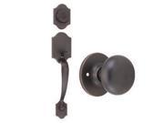 Design House 753624 Sussex 2 Way Latch Entry Door Handle Set with Egg Knob Handle and Keyway Adjustable Backset