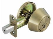 Design House 755306 Single Cylinder 2 Way Latch Deadbolt Adjustable Backset Antique Brass Finish