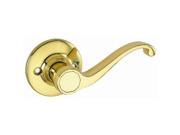 Design House 775338 Scroll Dummy Door Handle Reversible for Left or Right Handed Doors Polished Brass Finish