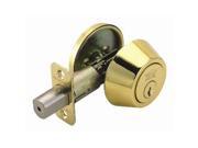 Design House 782763 Single Cylinder 2 Way Latch Deadbolt Adjustable Backset Polished Brass Finish