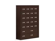 Salsbury 19078 24ZSK Cell Phone Storage Locker 7 Door High Unit 8 Inch Deep Compartments 20 A Doors And 4 B Doors Bronze Surface Mounted Master Keyed