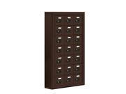 Salsbury 19075 21ZSC Cell Phone Storage Locker 7 Door High Unit 5 Inch Deep Compartments 21 A Doors Bronze Surface Mounted Resettable Combination Lock