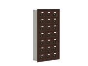 Salsbury 19075 21ZRC Cell Phone Storage Locker 7 Door High Unit 5 Inch Deep Compartments 21 A Doors Bronze Recessed Mounted Resettable Combination Loc