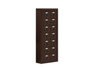 Salsbury 19075 14ZSC Cell Phone Storage Locker 7 Door High Unit 5 Inch Deep Compartments 14 A Doors Bronze Surface Mounted Resettable Combination Lock