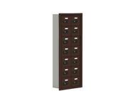 Salsbury 19075 14ZRC Cell Phone Storage Locker 7 Door High Unit 5 Inch Deep Compartments 14 A Doors Bronze Recessed Mounted Resettable Combination Loc