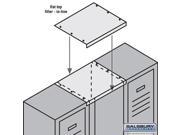 Salsbury 77842GY Flat Top Filler In Line 15 Inch Wide For 12 Inch Deep Metal Locker Gray