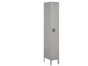 Salsbury 61168GY A Standard Metal Locker Single Tier 1 Wide 6 Feet High 18 Inches Deep Gray Assembled