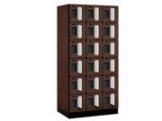 Salsbury S 36361MAH 36 In. W X 76 In. H X 21 In. D 6 Tier Box Style See Through Designer Wood Locker In Mahogany