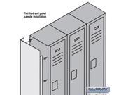 Salsbury 77358GY Finished End Panel For 5 Feet High 18 Inch Deep Metal Locker Gray