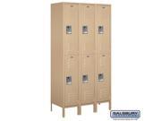 Salsbury 52368TN A Double Tier Extra Wide Metal Locker Assembled In Tan