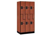 Salsbury 37361CHE Assembled Locker 2 Tier 36X21X76 Cherry