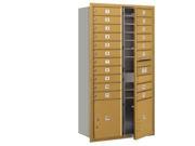 Salsbury 3716D 19GFP 4C Horizontal Mailbox Includes Master Commercial Locks Maximum Height Unit 56.75 Inches Double Column 19 Mb1 Doors 2 Pls Gold