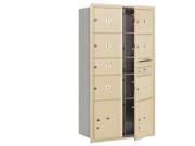 Salsbury 3716D 07SFU 4C Horizontal Mailbox Maximum Height Unit 56.75 Inches Double Column 1 Mb2 Door 6 Mb3 Doors 2 Pls Sandstone Front Loading U