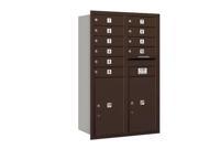 Salsbury 3712D 10ZRP 4C Horizontal Mailbox Includes Master Commercial Locks 12 Door High Unit 44.50 Inches Double Column 10 Mb1 Doors 2 Pl6S Bronze