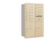 Salsbury 3712D 10SRP 4C Horizontal Mailbox Includes Master Commercial Locks 12 Door High Unit 44.50 Inches Double Column 10 Mb1 Doors 2 Pl6S Sandsto